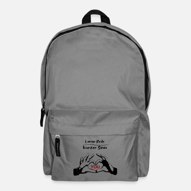 Rotes YOU Typografie auf Schwarz - Rucksack - Mittelgrau