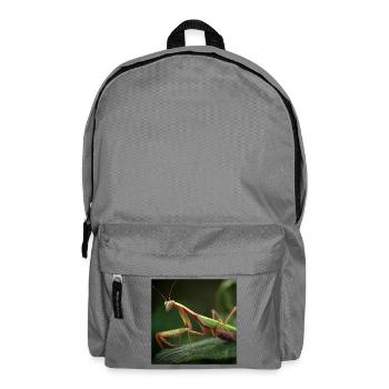 Praying mantis macro elegant mantis - Backpack - elephant grey - Front
