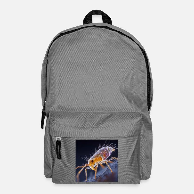 Transparent Flea – Golden Insects Macro Art - Backpack - elephant grey