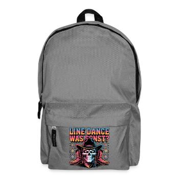 Line Dance Skull Cowboy - Backpack - elephant grey - Front