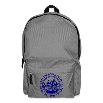 Rettet den Ozean - Rucksack - Mittelgrau - Vorne
