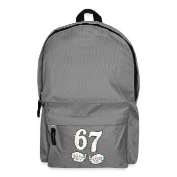 T-shirt mème 67, bug sur le t-shirt Funny Six Seven - Sac à dos - gris éléphant - Devant