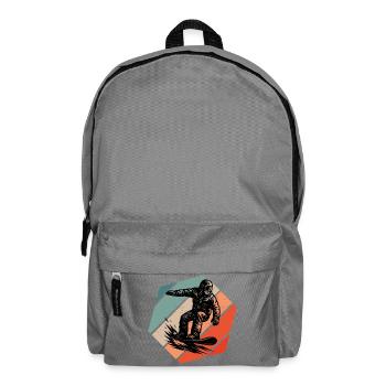 Clear snowboard motif for every day - Backpack - elephant grey - Front