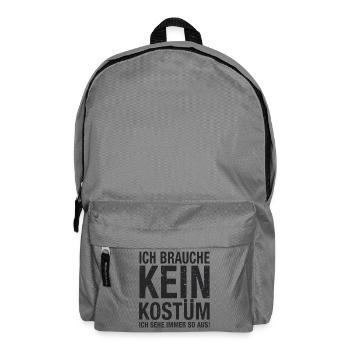 Karneval Fasching Fasnet Kostüm - Rucksack - Mittelgrau - Vorne
