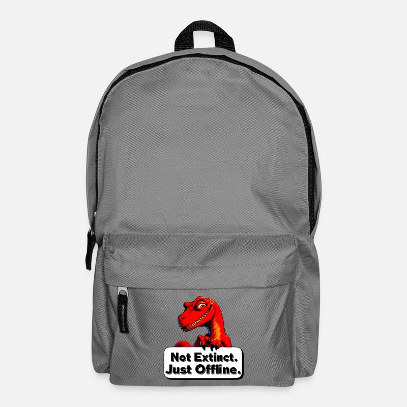 Nicht ausgestorben, sondern Offline-Dino - Rucksack - Mittelgrau