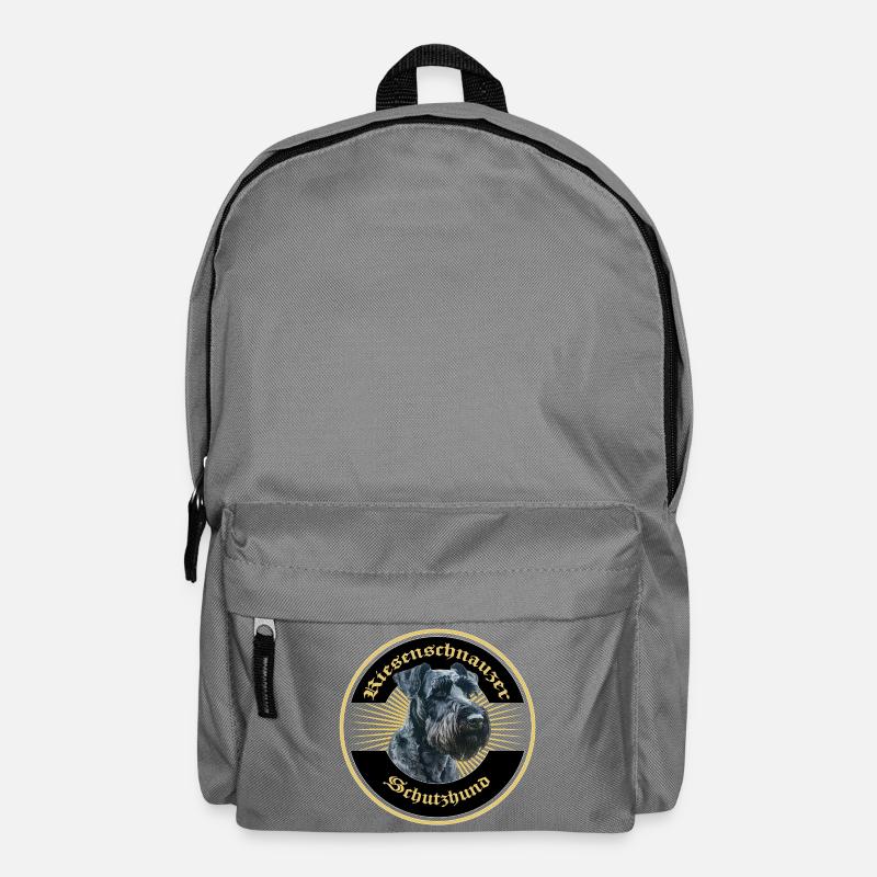 Riesenschnauzer Schutzhund Emblem Gold - Rucksack - Mittelgrau