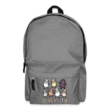 Vielfalt Schaf-Inklusion - Rucksack - Mittelgrau - Vorne