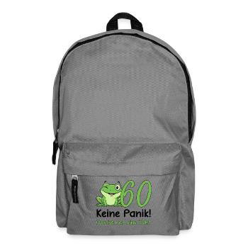 60 Geburtstag Design – Keine Panik! Lustig Frosch - Rucksack - Mittelgrau - Vorne