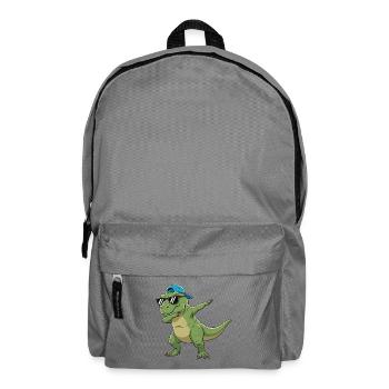 Dessin animé de lunettes T-Rex à appliquer à la perfection - Sac à dos - gris éléphant - Devant
