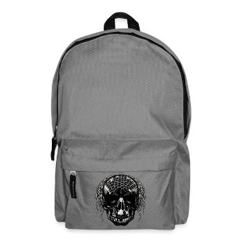 Schädel mit Netzmuster Dreadlocks - Rucksack - Mittelgrau - Vorne
