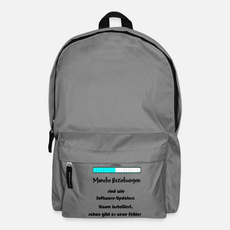 Fortschrittsbalken Blau Muster - Rucksack - Mittelgrau