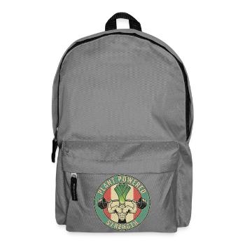 Strong Leek Weightlifting Design Fitness Vegan - Backpack - elephant grey - Front