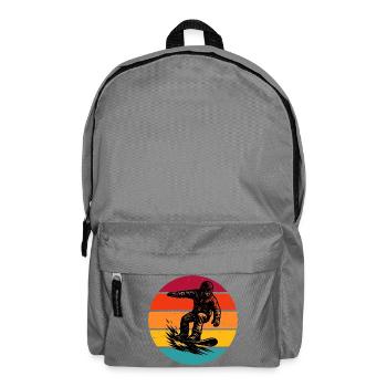 Simple Snowboard Idee für Snowboard - Rucksack - Mittelgrau - Vorne
