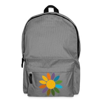 Colorful Flower Color Wheel Retro Flower Design - Backpack - elephant grey - Front