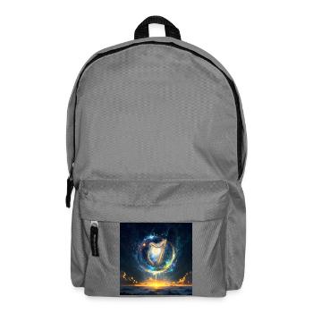 Harp in Cosmic Dawn - Backpack - elephant grey - Front