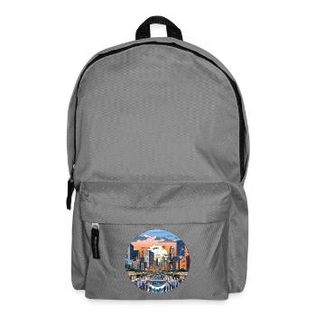 Sonnenuntergang über der Skyline - Rucksack - Mittelgrau - Vorne