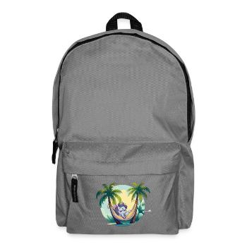 Sleeping unicorn in palm tree paradise - Backpack - elephant grey - Front