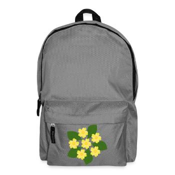 Februar Geburtstag Blüte Primeln Geburtstagsblume - Rucksack - Mittelgrau - Vorne