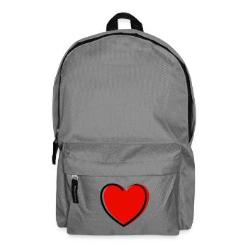 Heart - Backpack - elephant grey - Front