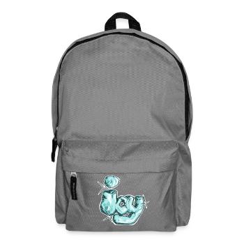 Eisig, ein gezogenes Wort - Rucksack - Mittelgrau - Vorne