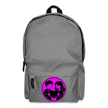 Paar Herz Beziehung - Rucksack - Mittelgrau - Vorne