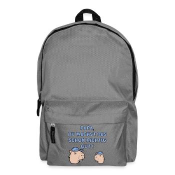 DAD CHILD - FATHER'S DAY CAPYBARA - Backpack - elephant grey - Front