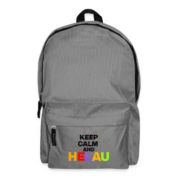 KEEP CALM AND HELAU! KARNEVAL FASCHING schwarz - Rucksack - Mittelgrau - Vorne