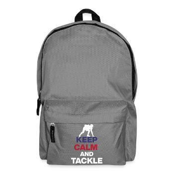 KEEP CALM AND TACKLE! FOOTBALL FAN US EVENT - Backpack - elephant grey - Front