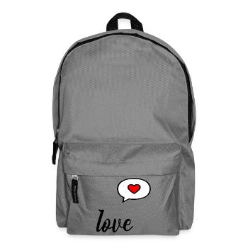 Valentinstags-Liebesherz - Rucksack - Mittelgrau - Vorne