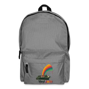 Design de platine tournante rétro Vinyl Junkie - Sac à dos - gris éléphant - Devant