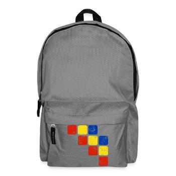 Farben Ornament Muster - Grundfarben - Rucksack - Mittelgrau - Vorne