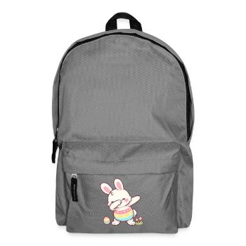 Dabbing Easter Bunny – Cute Kawaii Easter Motif - Backpack - elephant grey - Front