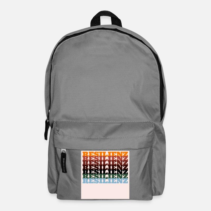Typographie en impression colorée Resilience - Sac à dos - gris éléphant