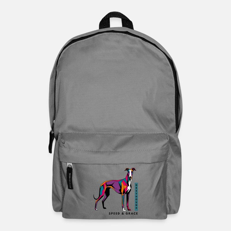 Bunter Windhund - Rucksack - Mittelgrau
