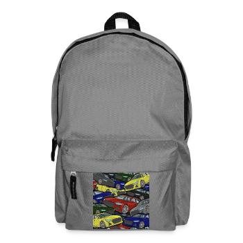 Kaleidoskop Autos Farbexplosion - Rucksack - Mittelgrau - Vorne