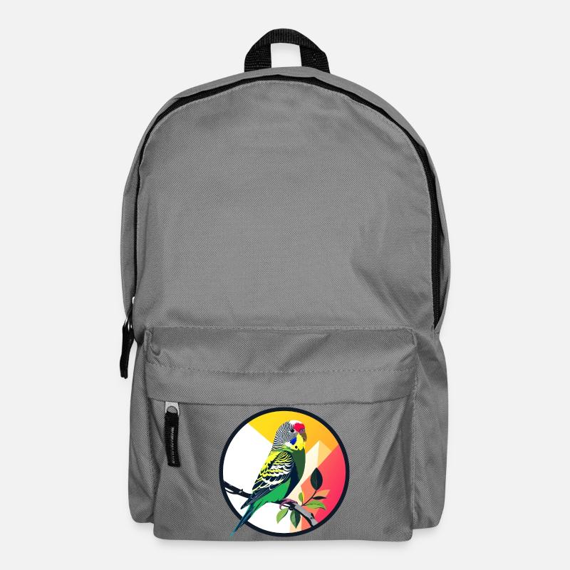 Magnificent Parrot Parakeet Color Magic Budgie - Backpack - elephant grey