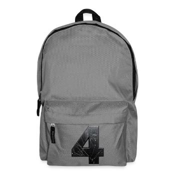 Vierer Metallkratzer Textur - Rucksack - Mittelgrau - Vorne