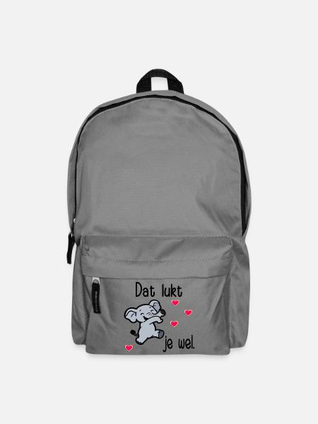 Prüfungsmotivation Elefant - Rucksack - Mittelgrau