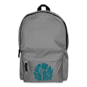 Green cityscape UrbanMix - Backpack - elephant grey - Front