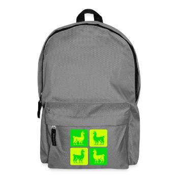 Llama Pop Art - Backpack - elephant grey - Front