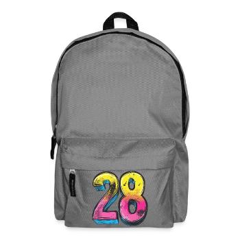 28 Number Colorful - Backpack - elephant grey - Front