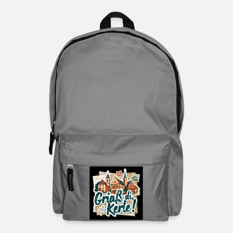 Griaß di Kerl Bavarian Greeting - Rucksack - Mittelgrau