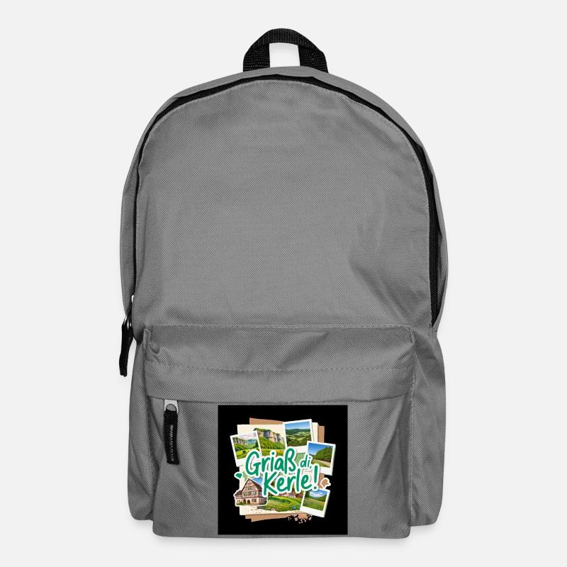 Griaß di Kerle! Bayerische Landschaft - Rucksack - Mittelgrau