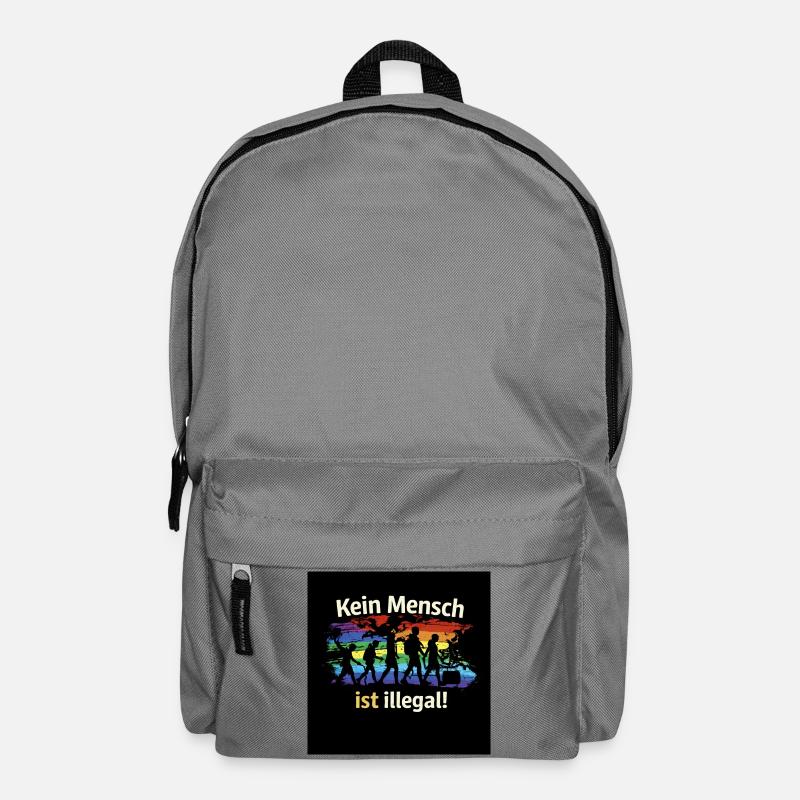 Kein Mensch ist illegal - Rucksack - Mittelgrau