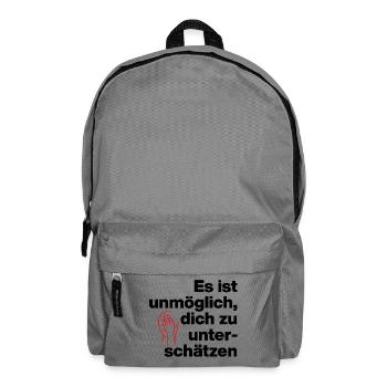 IT'S IMPOSSIBLE TO UNDERESTIMATE YOURSELF. SARCASM - Backpack - elephant grey - Front