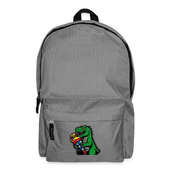 Dino School Cone School Bag Dinosaur School Enrollment - Backpack - elephant grey - Front