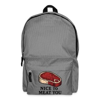 Nice to Meat You Steak Design - Rucksack - Mittelgrau - Vorne