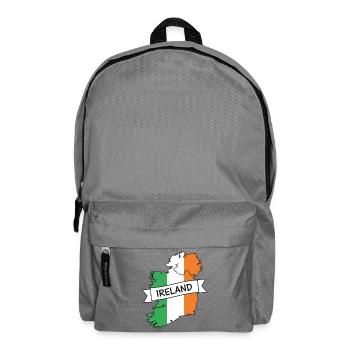Irland-Karten-Trikolore-Band - Rucksack - Mittelgrau - Vorne
