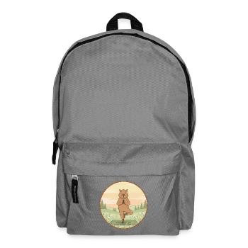 Yoga-Kapybara-Nagetier macht Baumpose - Rucksack - Mittelgrau - Vorne