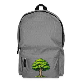 Tree with lush foliage - Backpack - elephant grey - Front